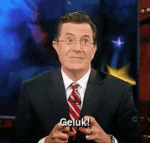 Geluk GIF - Stephen Colbert Geluk Succes GIFs