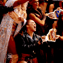 Ronda Rousey Nikki Bella GIF - Ronda Rousey Nikki Bella Becky Lynch GIFs