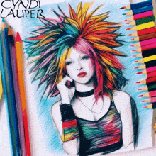 Cyndi Lauper Music GIF - Cyndi Lauper Music Drawing GIFs