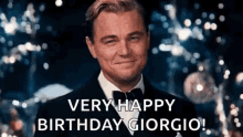 Happy Birthday Leonardo Dicaprio GIF - Happy Birthday Leonardo Dicaprio Cheers GIFs