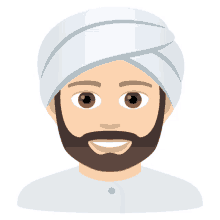 man wearing turban joypixels turban headwear beard
