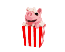 rosa pig popcorn cute fat pink pig hello