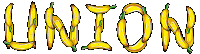 the word union is made of bananas with green stems