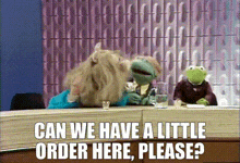 Muppets Kermit The Frog GIF - Muppets Kermit The Frog Can We Have A Little Order Here Please GIFs