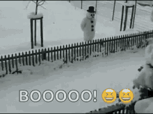 evil snowman gif