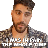 I Was In Pain The Whole Time Rudy Ayoub Sticker - I Was In Pain The Whole Time Rudy Ayoub I Was In Excruciating Pain Stickers