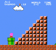 a screenshot of a video game that says world 1-1 and time 001