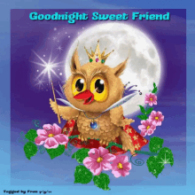 Good Night Sweet Friends Owl GIF - Good Night Sweet Friends Owl Magic GIFs