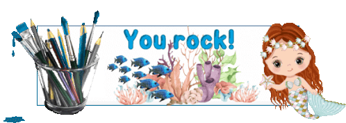 Animated Sticker Mermaid Sticker - Animated Sticker Mermaid You Rock Stickers