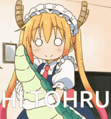 Hi Tohru GIF - Hi Tohru Dragon GIFs