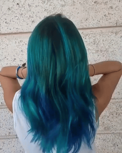 Blue Hair Flip GIF - Colored Hair Blue Hair Hair Flip - Discover & Share  GIFs