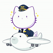 bubble kittea cute cat shourimajo airplane
