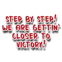 step by step we are gettin ' closer to victory
