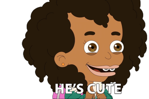Hes Cute Missy Foreman Greenwald Sticker - Hes Cute Missy Foreman Greenwald Big Mouth Stickers