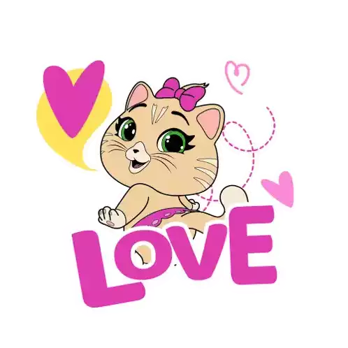 Love 44cats Sticker - Love 44cats Hearts Stickers