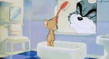 Rude To Aand Jerry GIF - Rude To Aand Jerry Toothbrush GIFs