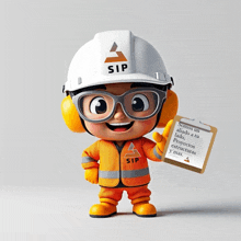 a cartoon character holding a clipboard that says " somos un aliado " on it