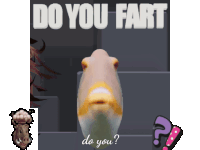 a picture of a fish with the words do you fart on it