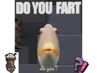 a picture of a fish with the words do you fart on it