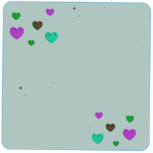 a drawing with arabic writing and hearts on it