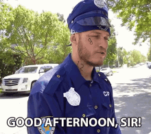 Good Afternoon Sir Police GIF - Good Afternoon Sir Police Face Tattoo GIFs