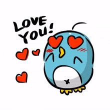 animal penguin cute heart love