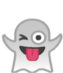 Ghost Ghost Emoji Sticker - Ghost Ghost Emoji Winking Stickers