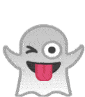 Ghost Ghost Emoji Sticker - Ghost Ghost Emoji Winking Stickers