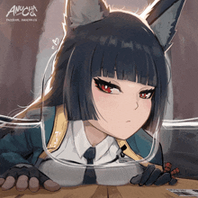 a drawing of a girl with a cat ear and the words facebook anucha.gg