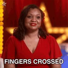 Fingers Crossed Suzi Wild GIF - Fingers Crossed Suzi Wild Britains Got Talent GIFs