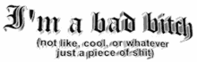 bad bitch cool piece of shit text animated text