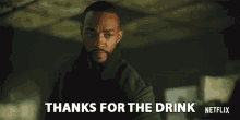 Thanks For The Drink Anthony Mackie GIF - Thanks For The Drink Anthony Mackie Takeshi Kovacs GIFs