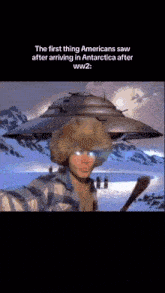 the first thing americans saw after arriving in antarctica after ww2 :