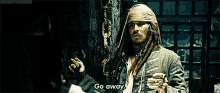 Go Away Go Run Away GIF - Go Away Go Run Away Jack Sparrow GIFs