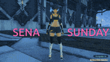 a screenshot of a video game that says sunday