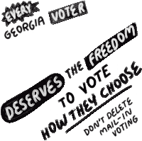 Every Georgia Voter Deserves The Freedom To Vote Sticker - Every Georgia Voter Deserves The Freedom To Vote Vote How They Choose Stickers