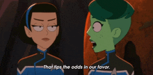 That Tips The Odds In Our Favor T'Lyn GIF - That Tips The Odds In Our Favor T'Lyn Ensign Tendi GIFs