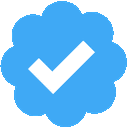 Verificado Estático Azul Sticker