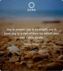 a quote from mother teresa about joy is prayer