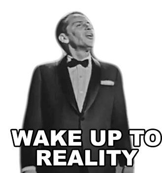 Wake Up To Reality Frank Sinatra Sticker - Wake Up To Reality Frank Sinatra Ive Got You Under My Skin Song Stickers