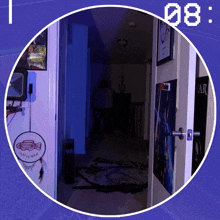 a picture of a hallway with the number 08 on the bottom