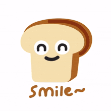 food bread cute smile happy