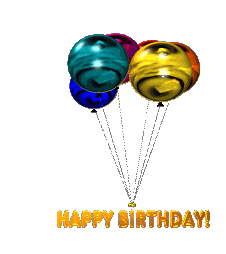 Happy Birthday Balloons Sticker - Happy Birthday Balloons Birthday Stickers