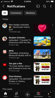 a screenshot of notifications on a cell phone
