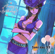 Somi Day Happy Birthday Somi GIF - Somi Day Happy Birthday Somi Robin One Piece GIFs