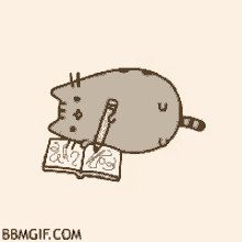 Cute Cat Bbm Dp GIF - Puseen Writing Happy GIFs