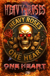 a poster for heavy roses one heart