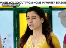 When You Go Out From Home In Winter Season.Gif GIF - When You Go Out From Home In Winter Season Moviess Memes Samantha Ruth Prabhu GIFs