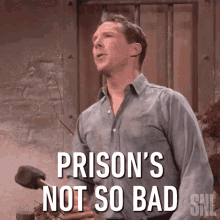 Prisons Not So Bad Benedict Cumberbatch GIF - Prisons Not So Bad Benedict Cumberbatch Saturday Night Live GIFs