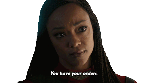 You Have Your Orders Michael Burnham Sticker - You Have Your Orders Michael Burnham Star Trek Discovery Stickers